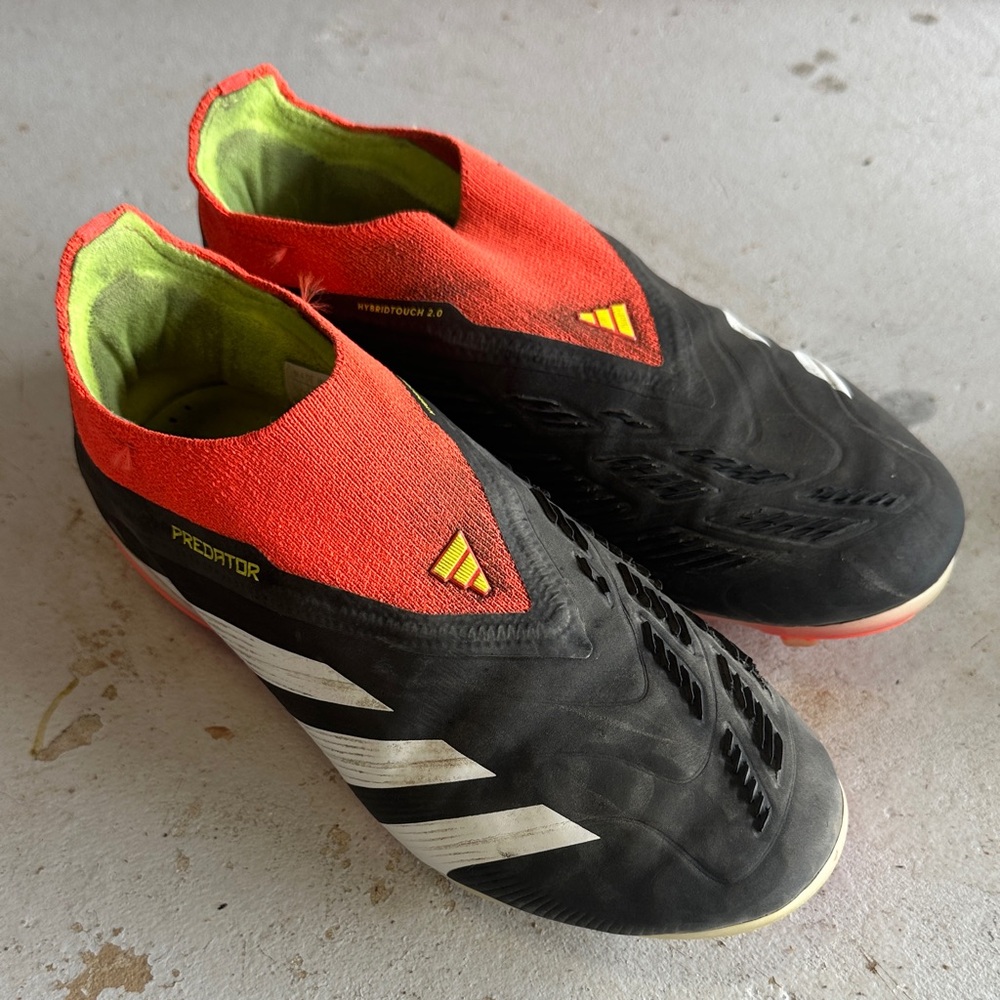 Adidas Predator Black and Red Athletic Shoes